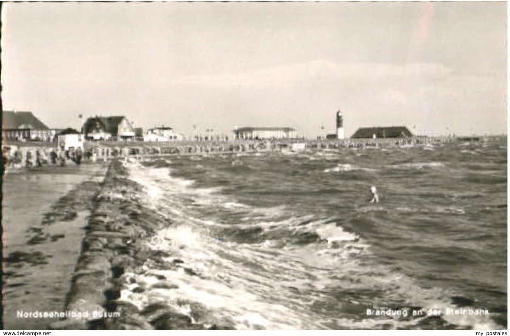 Buesum Nordseebad Buesum Steinbank x 1958
