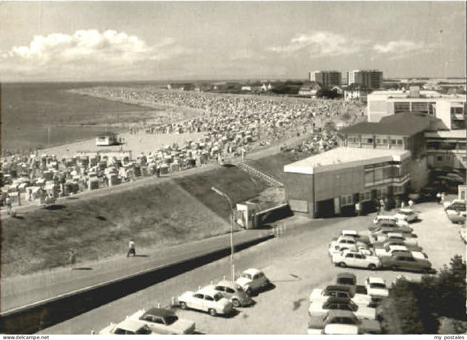 Buesum Nordseebad Buesum Strand ungelaufen ca. 1965