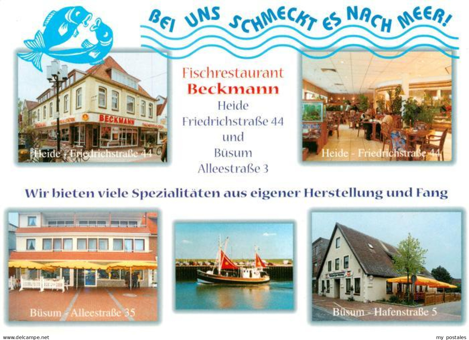 Buesum Nordseebad Fischrestaurants Beckmann Heide Friedrichstrasse Buesum Allees