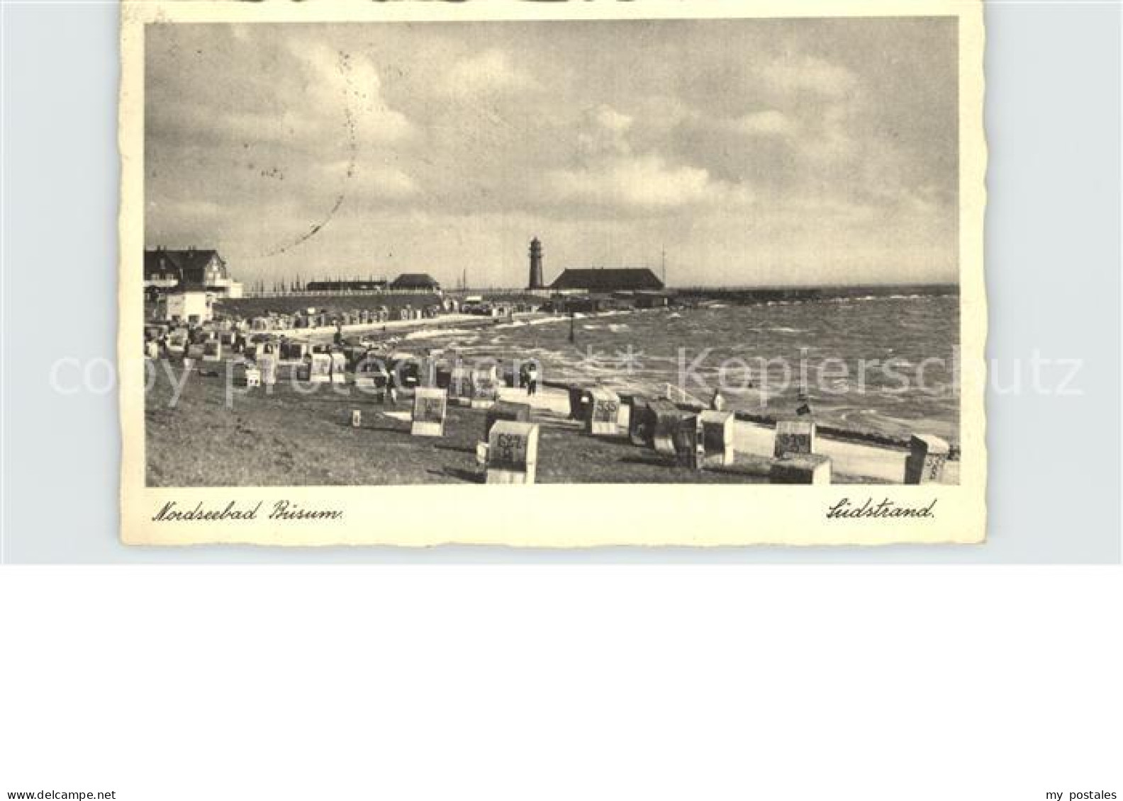 Buesum Nordseebad Suedstrand Leuchtturm