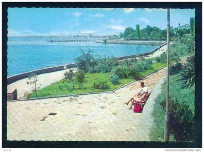 A5384 / Anhialo Pomorie  - 1977  BLACK SEA , BRIDGE ,  Alley  - Bulgaria Bulgarie Bulgarien 1977 Publ. "Septemvri" #