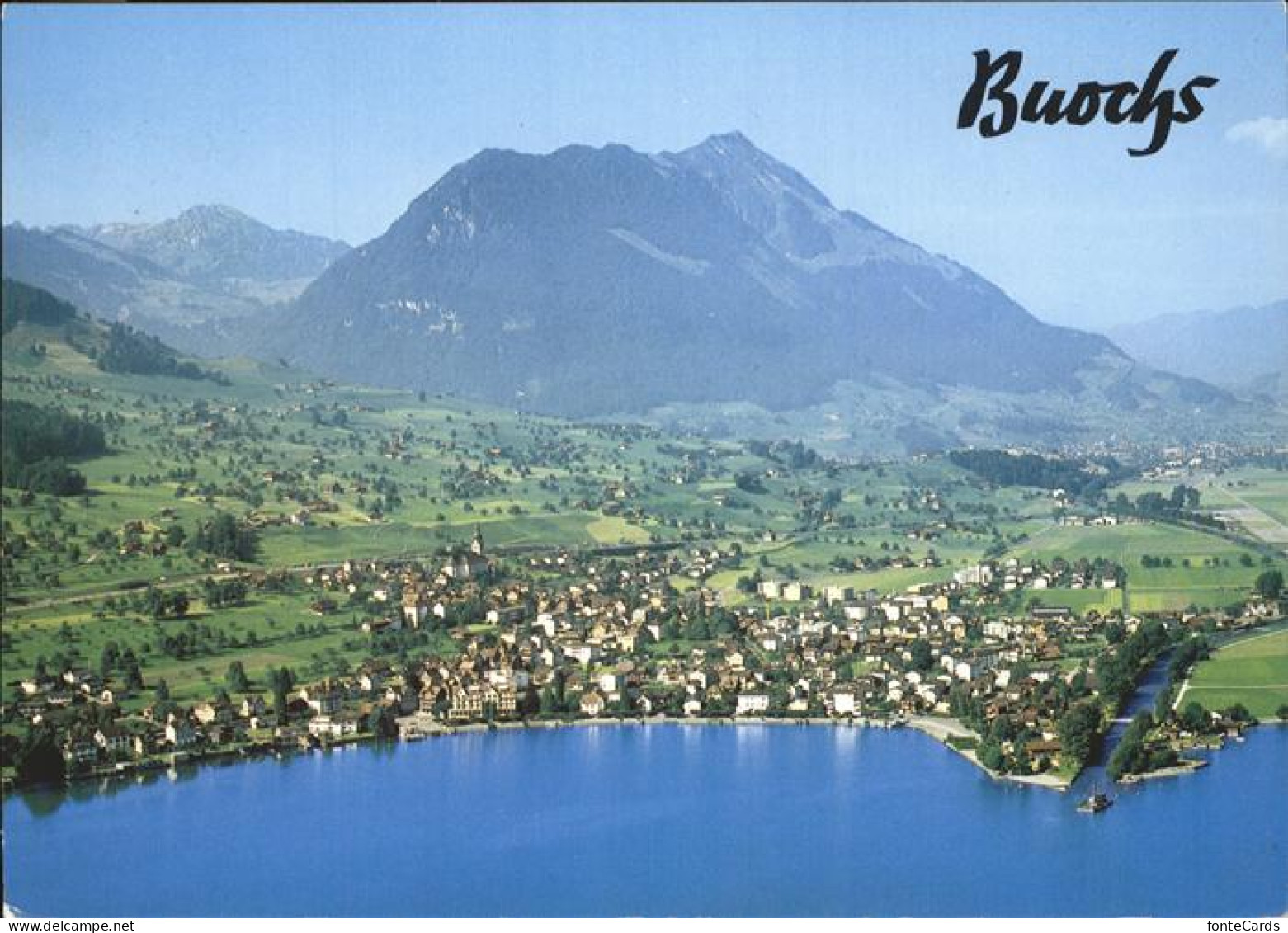 Buochs am Vierwaldstaettersee Fliegeraufnahme