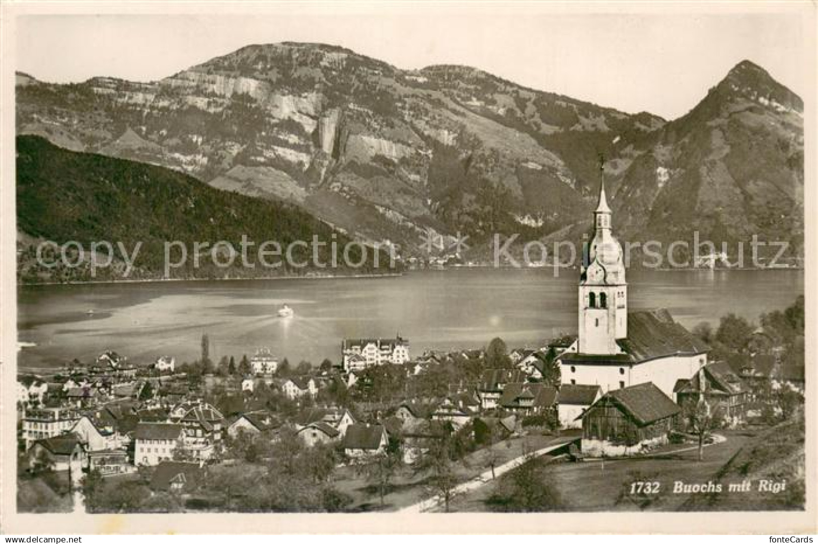Buochs Vierwaldstaettersee mit Rigi