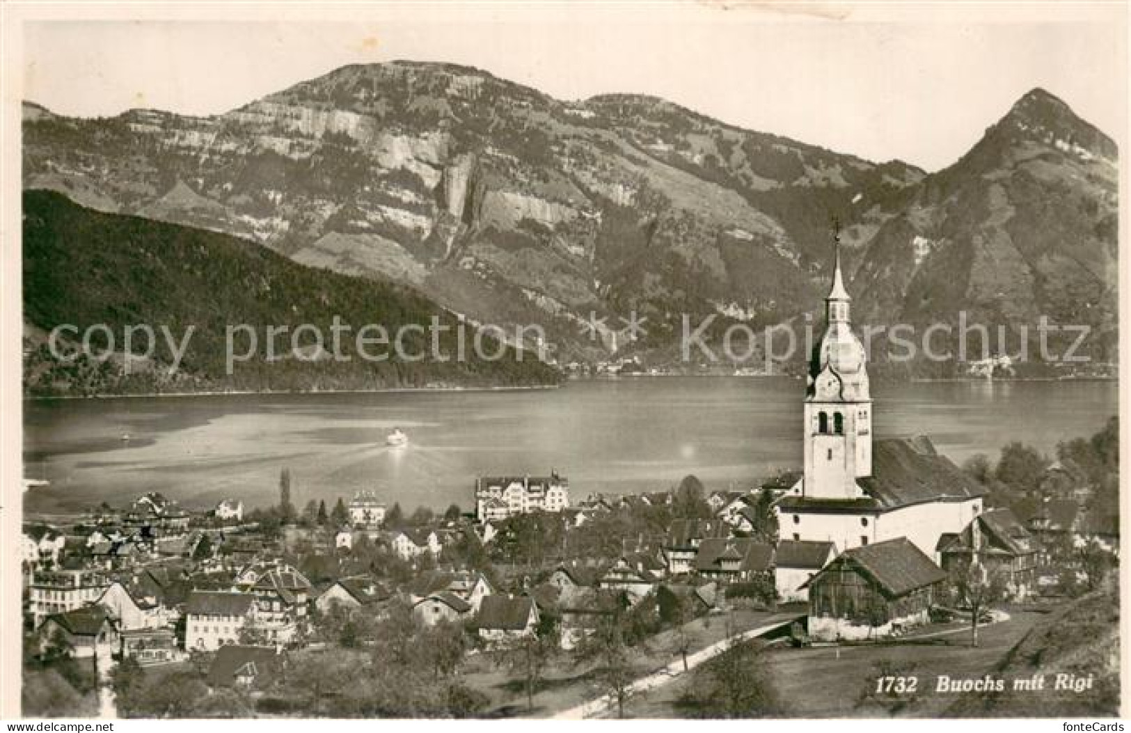 Buochs Vierwaldstaettersee mit Rigi