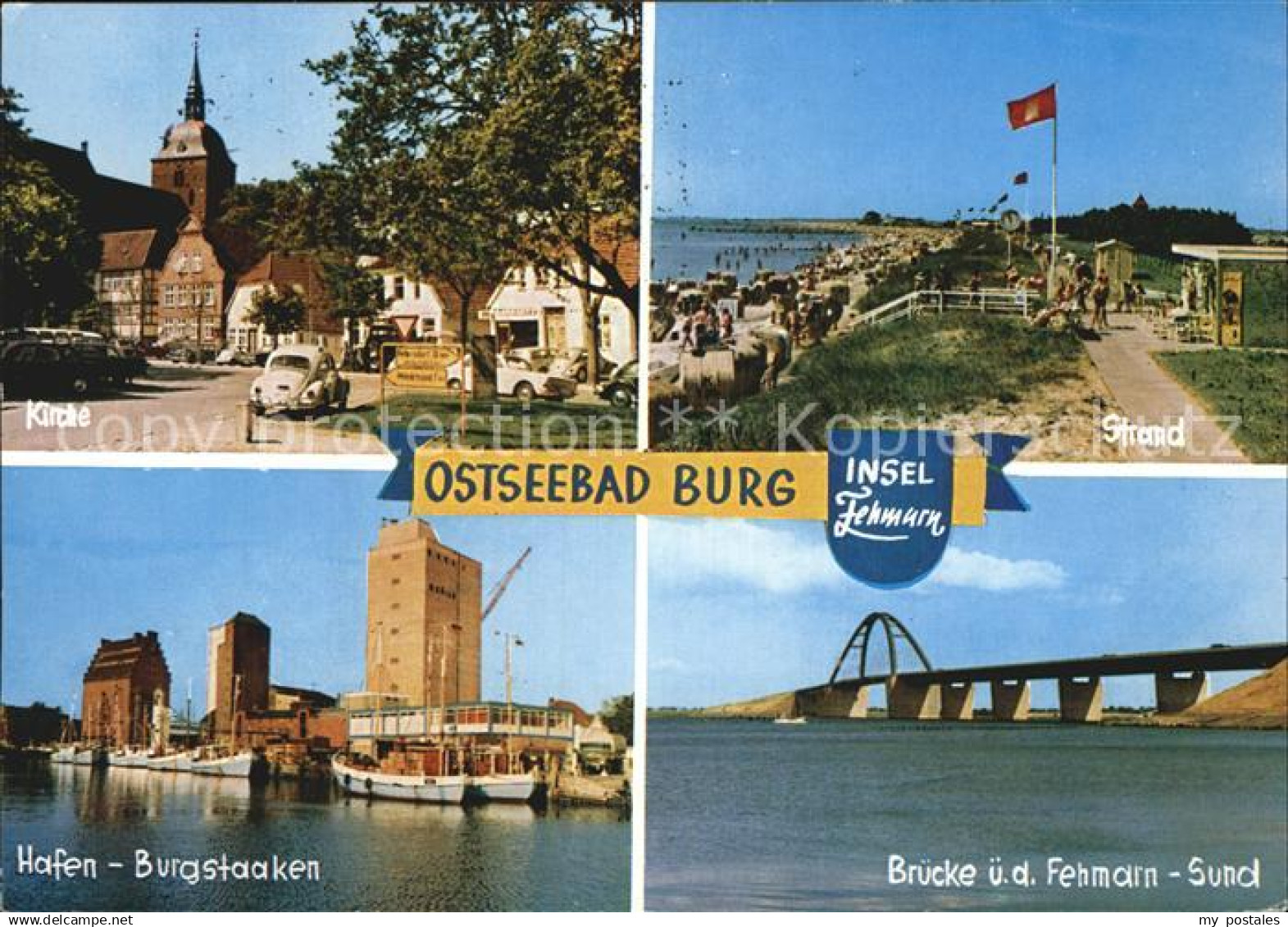 Burg Fehmarn Strand Hafen Burgstaaken Bruecke ueber Fehmarn Sund