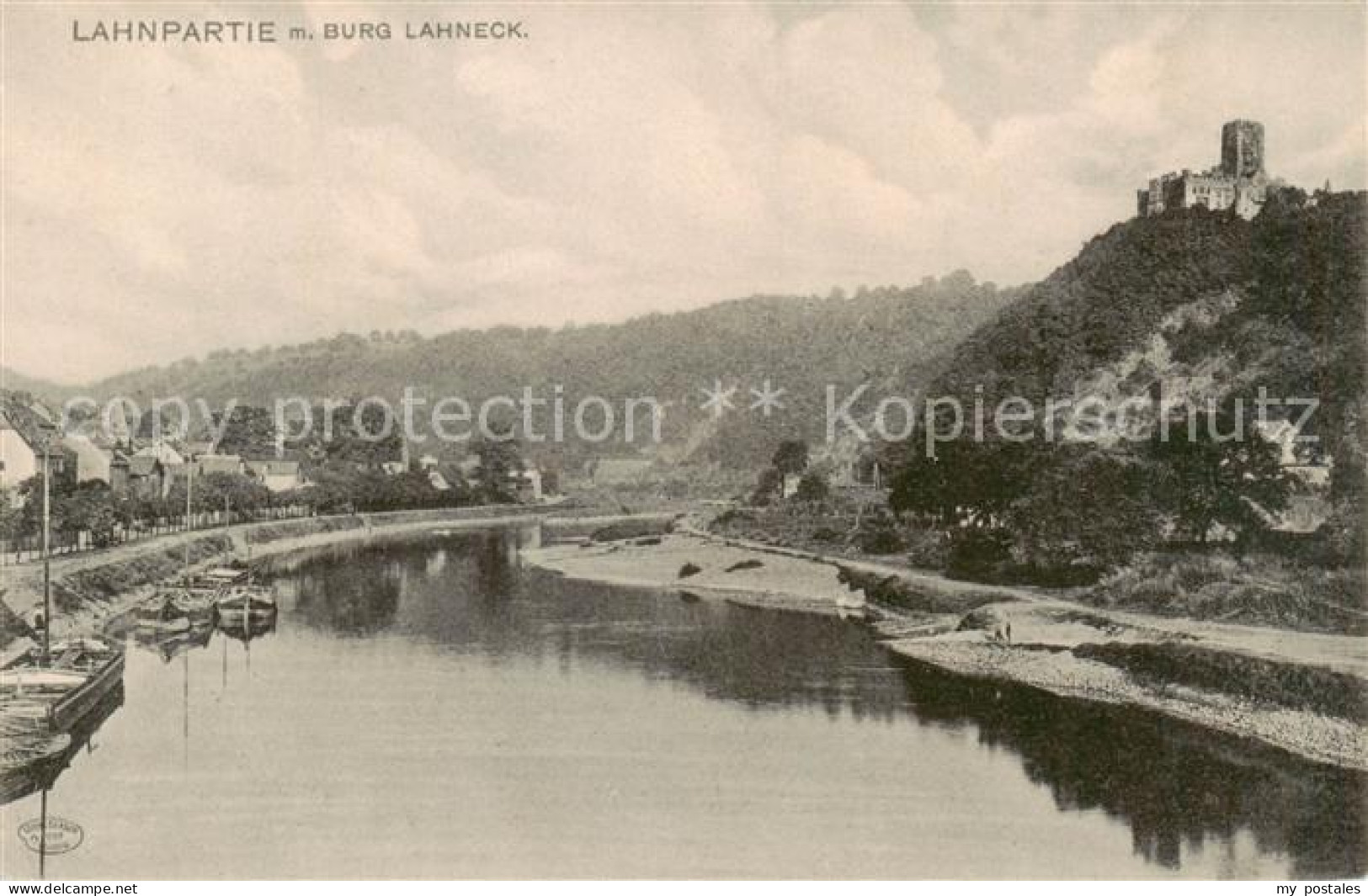 Burg Lahneck Alken Lahnpartie