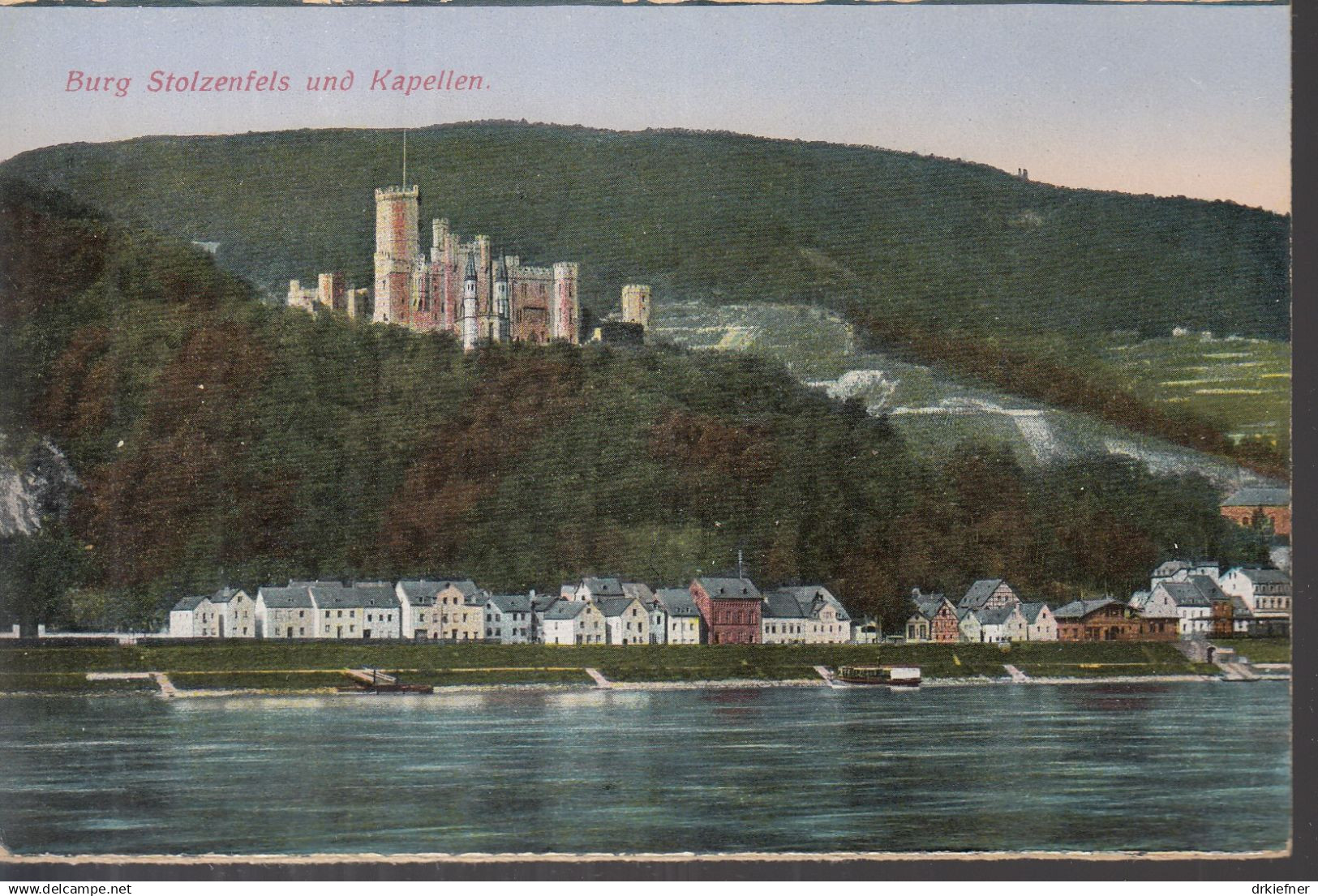 Burg Stolzenfels bei Lahnstein, um 1912