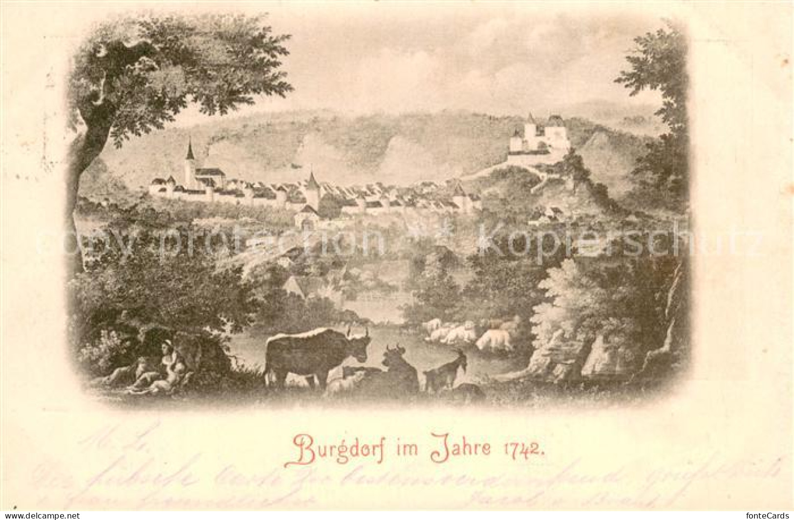 Burgdorf BE Panorama mit Schloss Burgdorf