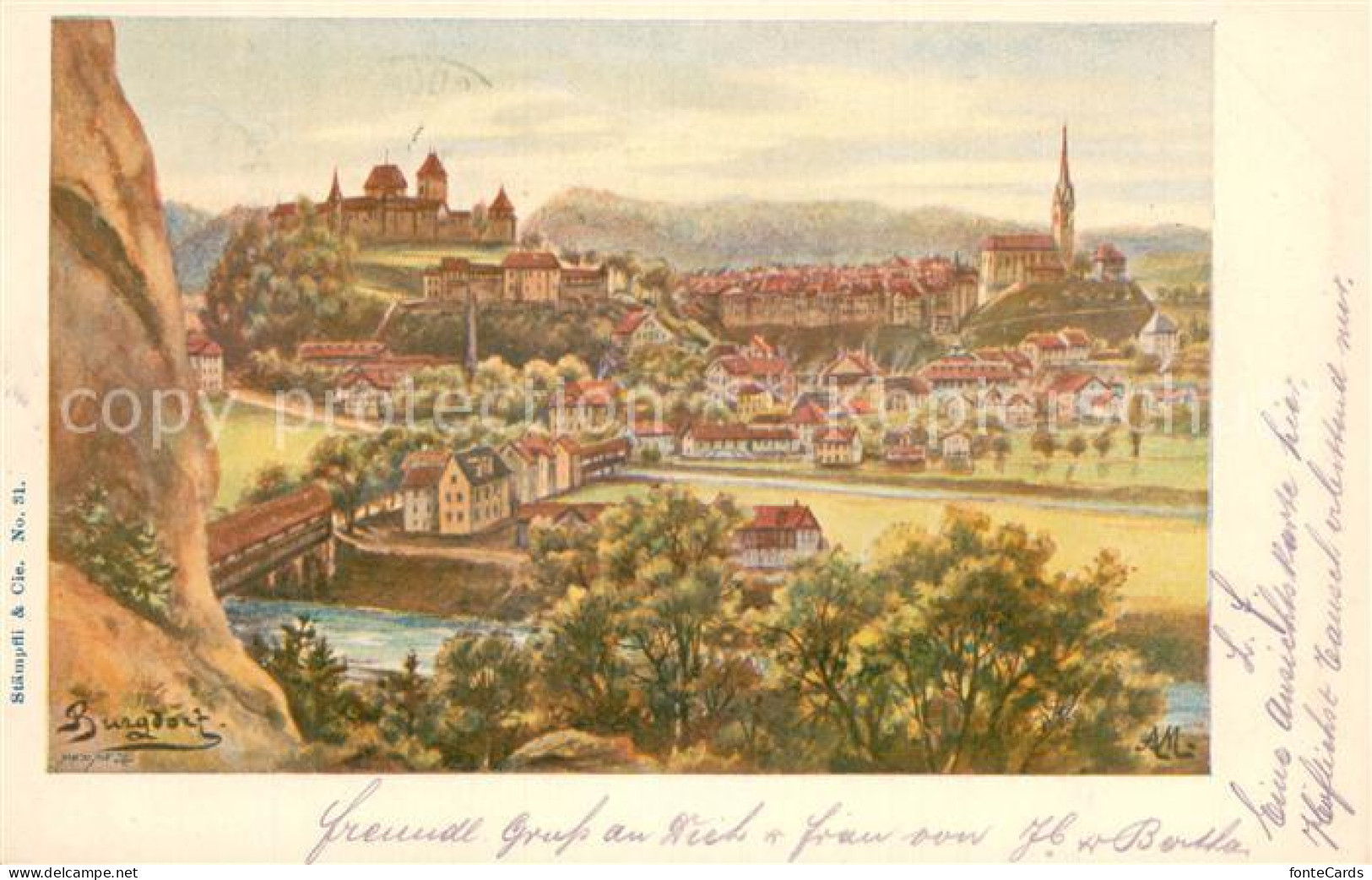 Burgdorf BE Panorama mit Schloss Burgdorf