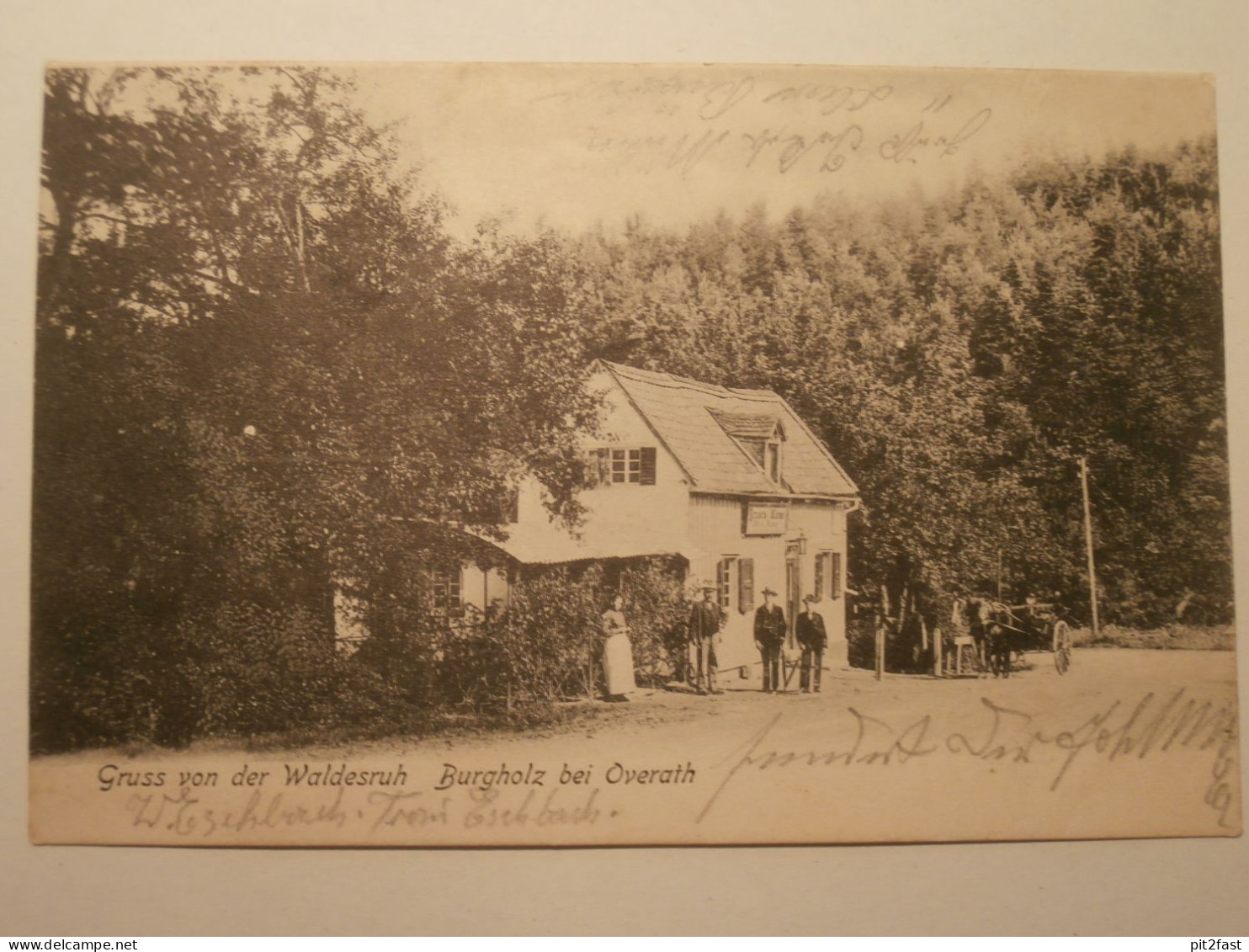 Burgholz b. Overath , ca. 1905 , Waldesruh , Gasthof , Restaurant , Ansichtskarte , AK , CPA !!