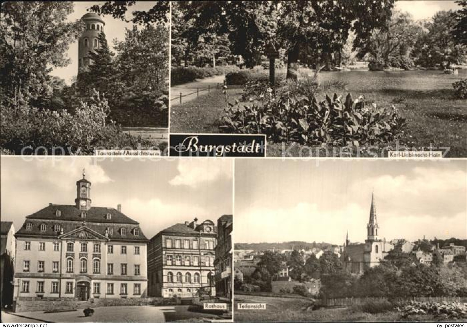 Burgstaedt Sachsen Karl Liebknecht-Hain Rathaus Aussichtsturm