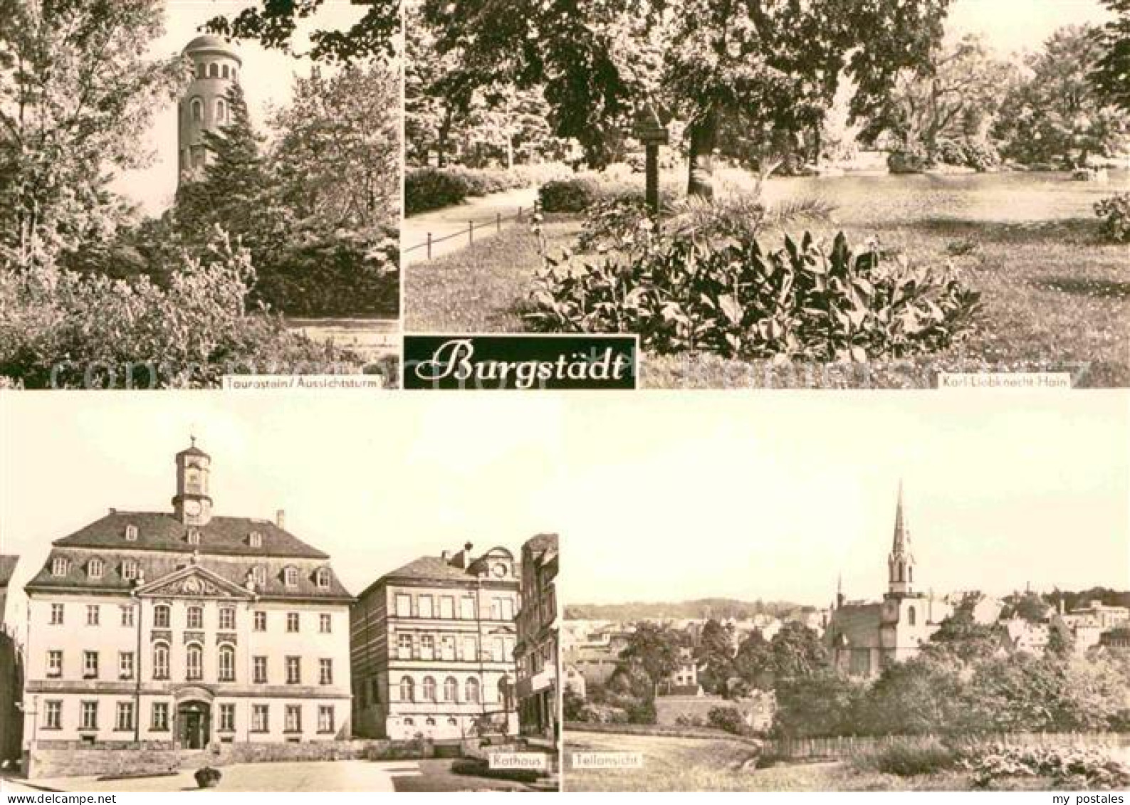 Burgstaedt Sachsen Taurastein Aussichtsturm Karl Liebknecht Hain Rathaus Teilans