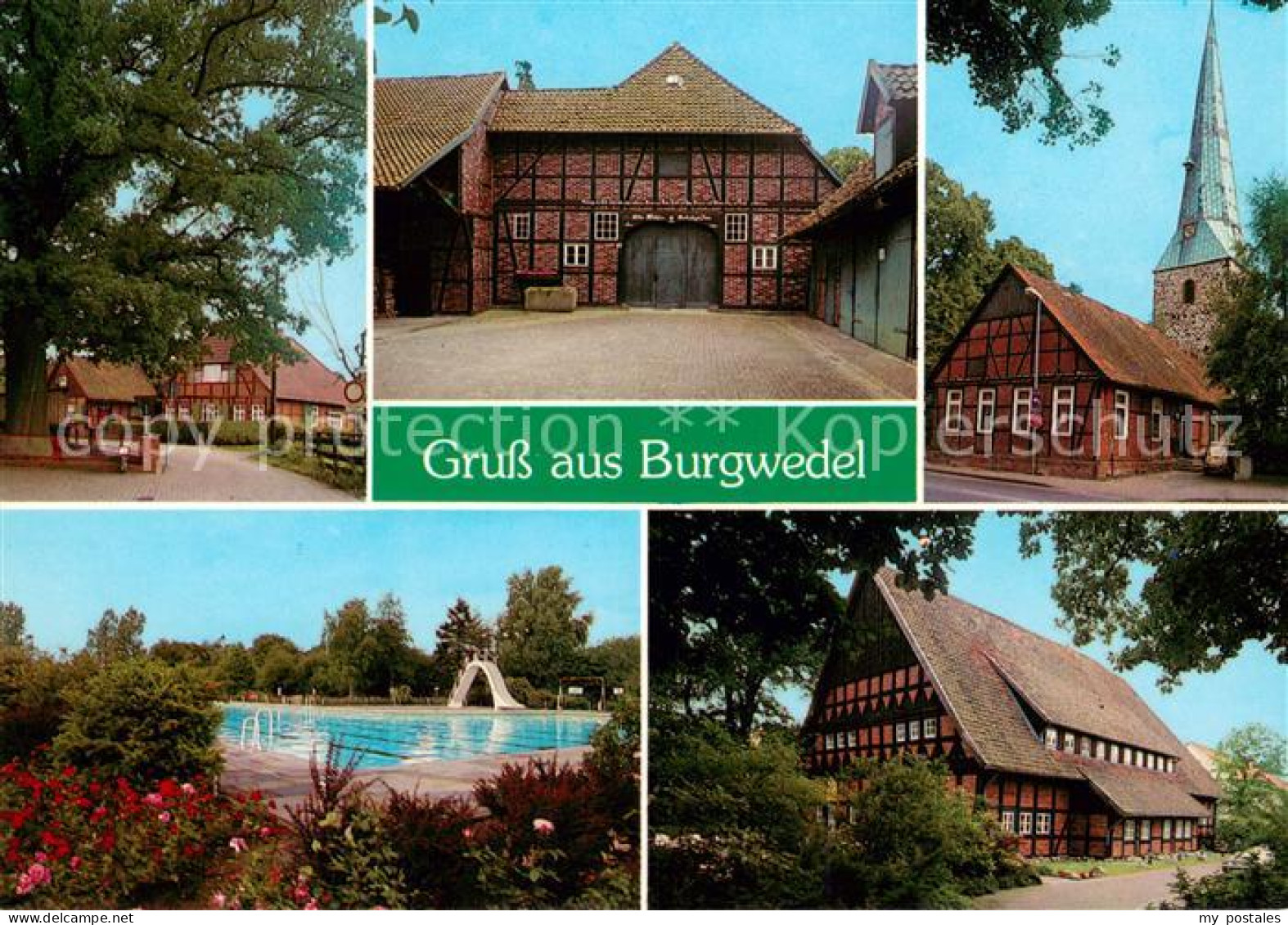 Burgwedel Bauerngehoeft Scheune Kirche Freibad Fachwerkhaus