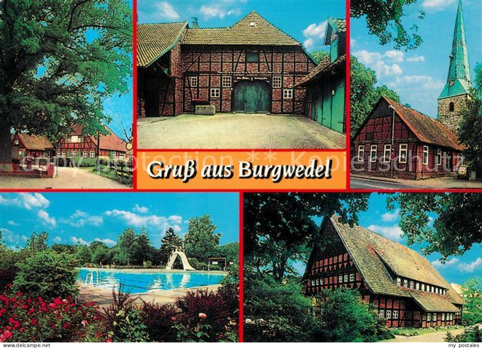 Burgwedel Fachwerkhaeuser Scheune Kirche Schwimmbad