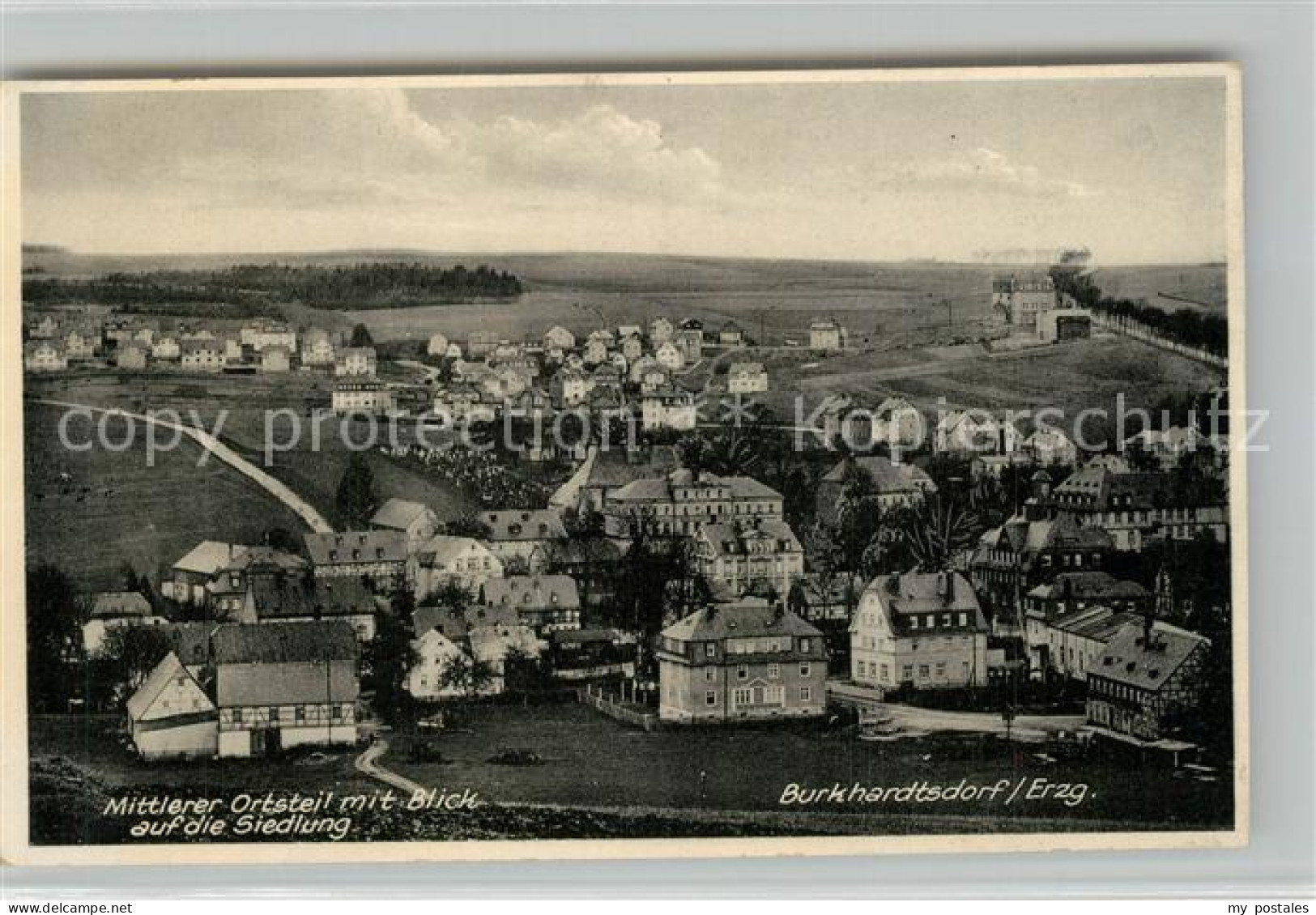 Burkhardtsdorf Mittlerer Ortsteil mit Blick auf die Siedlung