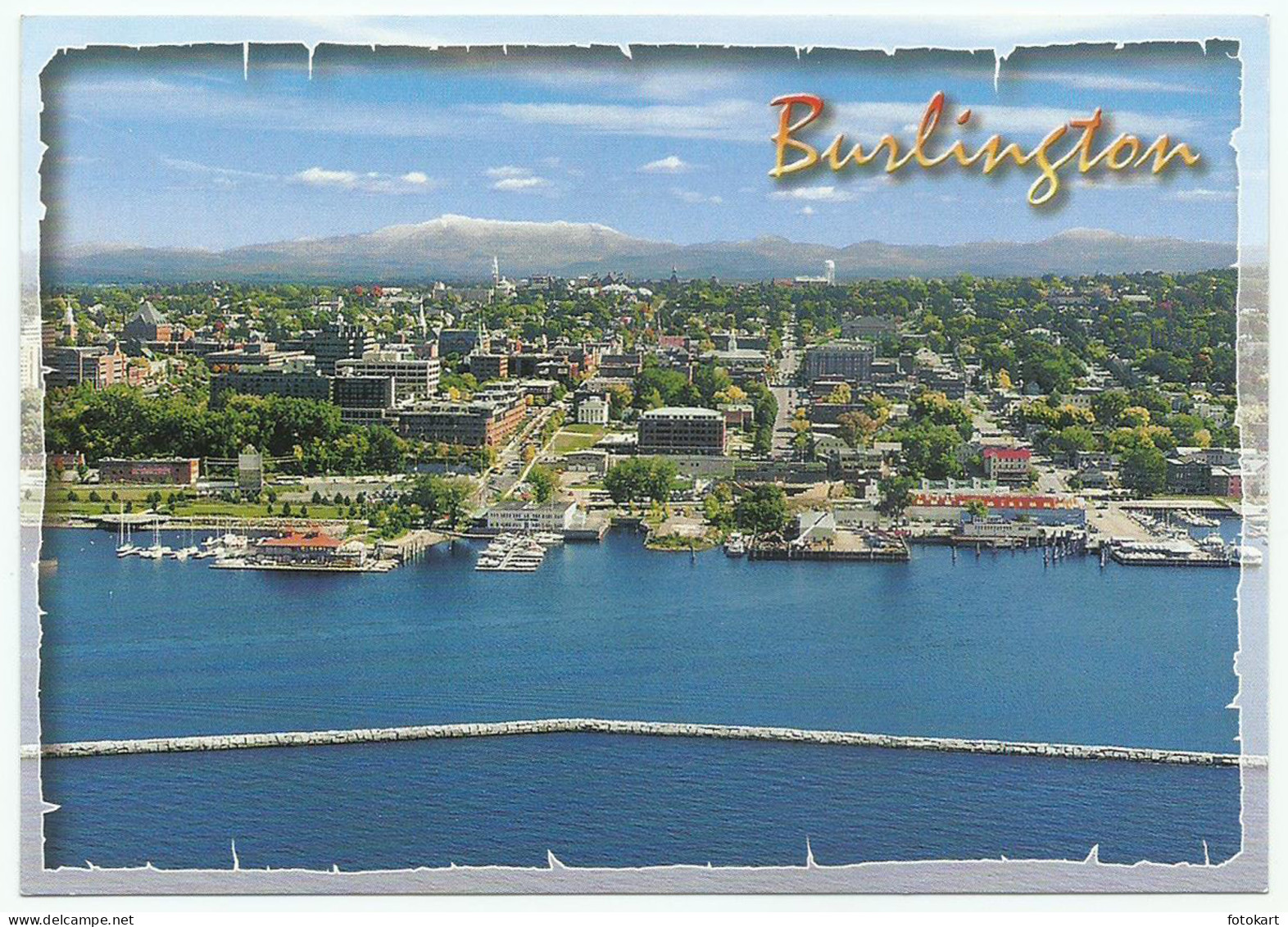 Burlington Vermont, Vintage PC, Canada-United States Border City