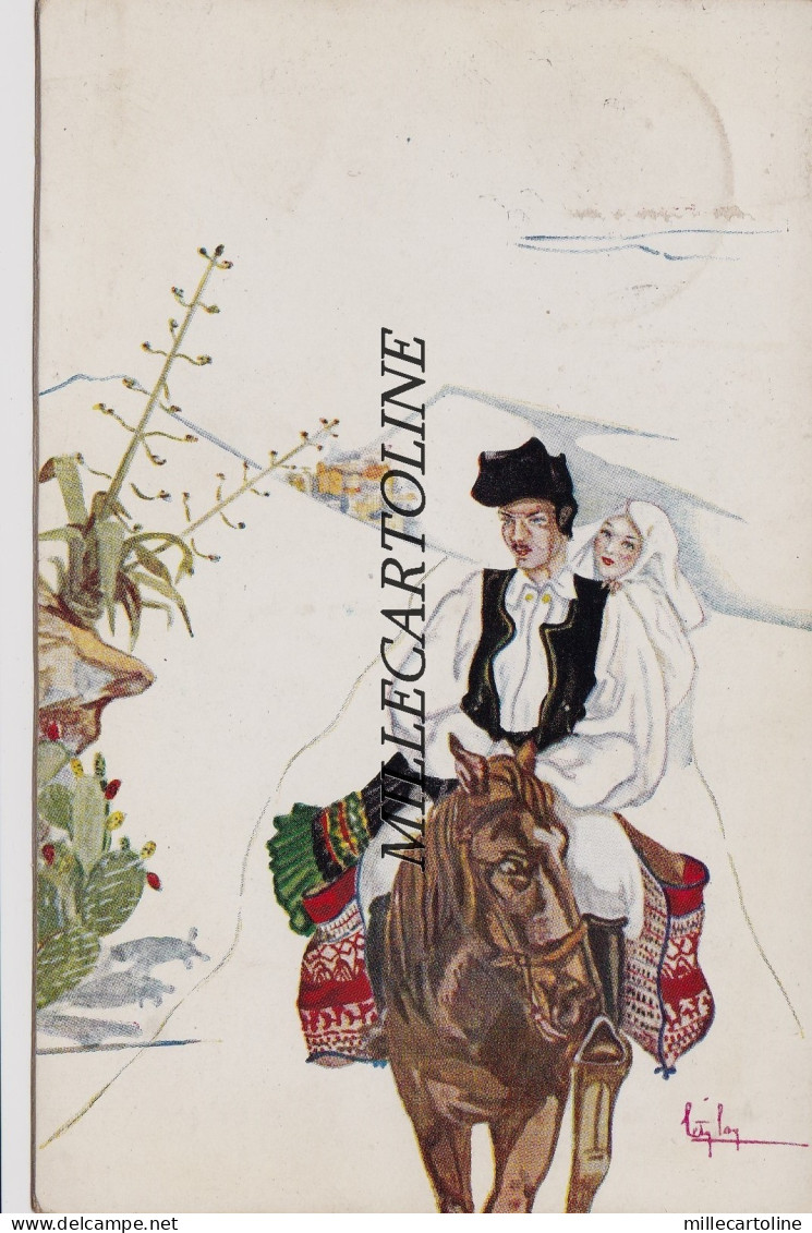 BUSACHI:  Costumi della Sardegna  (tempera di Lety Loy)   1938