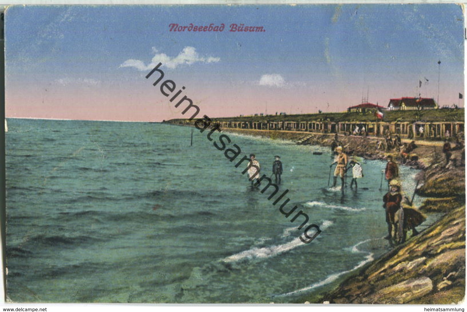 Büsum - Strand - Verlag M. Glückstadt & Münden Hamburg