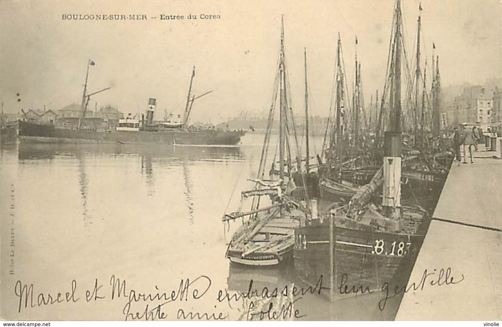 C-18-350 :  BOULOGNE SUR MER.  LE PAQUEBOT COREA