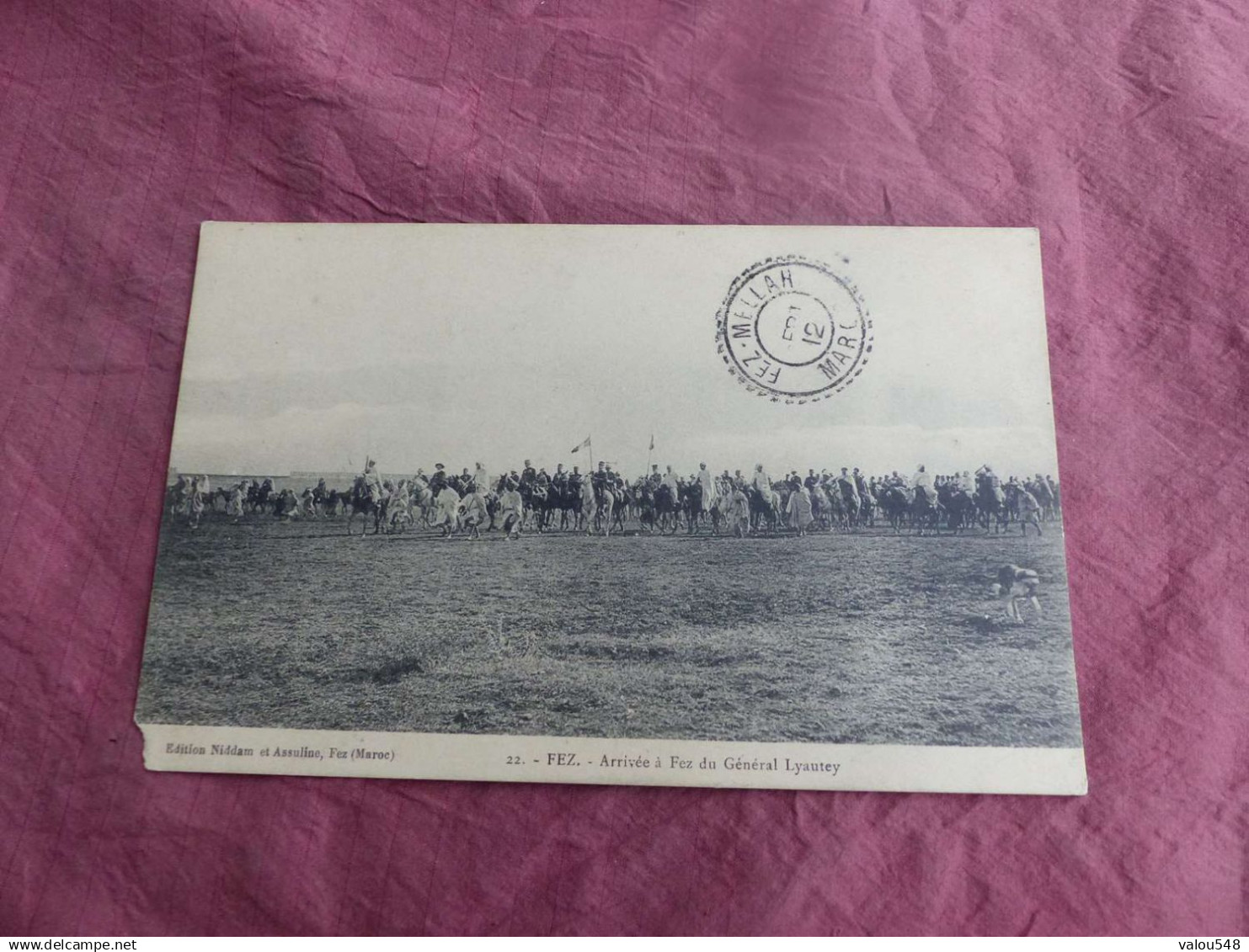 C-3455 - CPA , FEZ , Arrivée à Fez du Général Lyautey