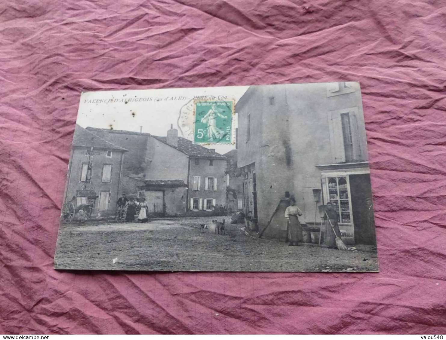 C-4459 , CPA, Valence d'Albigeois , Place du Coq
