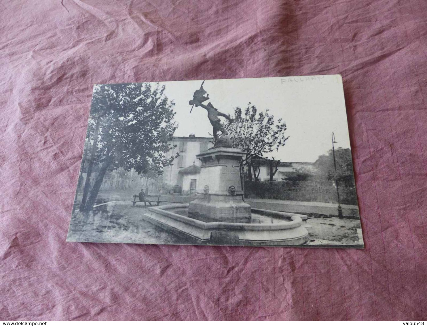 C-6354 , Carte-Photo , PAULHAN, Ecole supérieur de Paulhan, La Statue