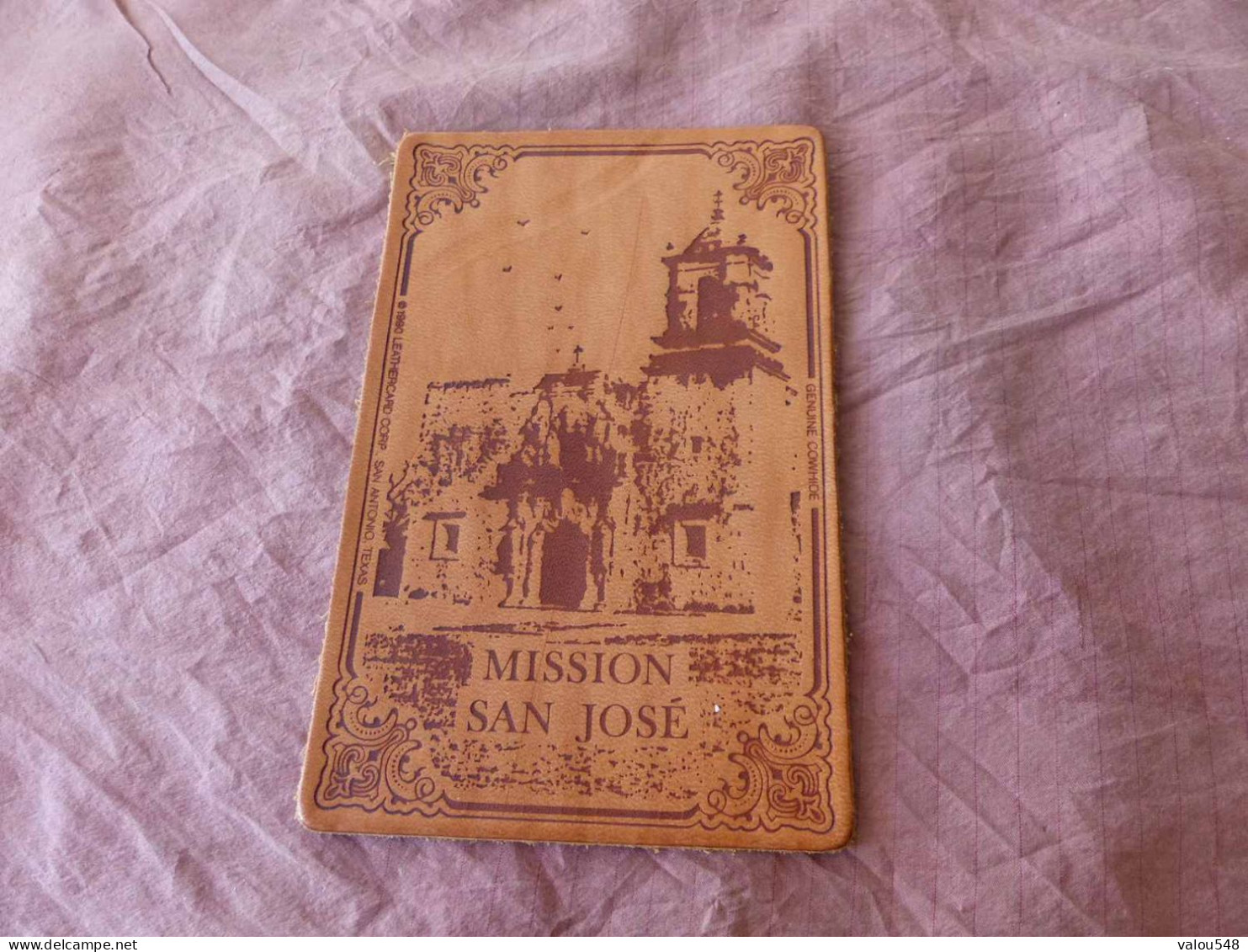 C-6672 , Carte en cuir, CPSM, MISSION SAN JOSE, SAN ANTONIO Texas
