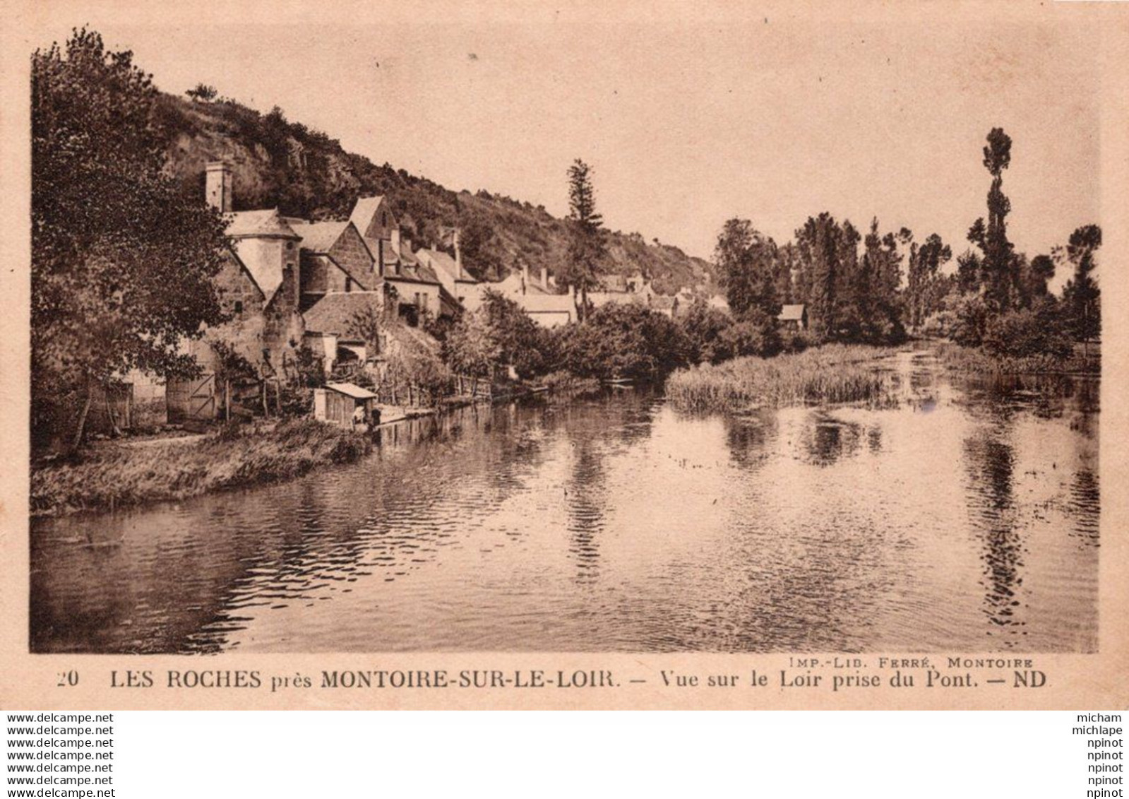 C P A   41 - MONTOIRE - SUR - LE - LOIR - vue sur le loir  prise du pont