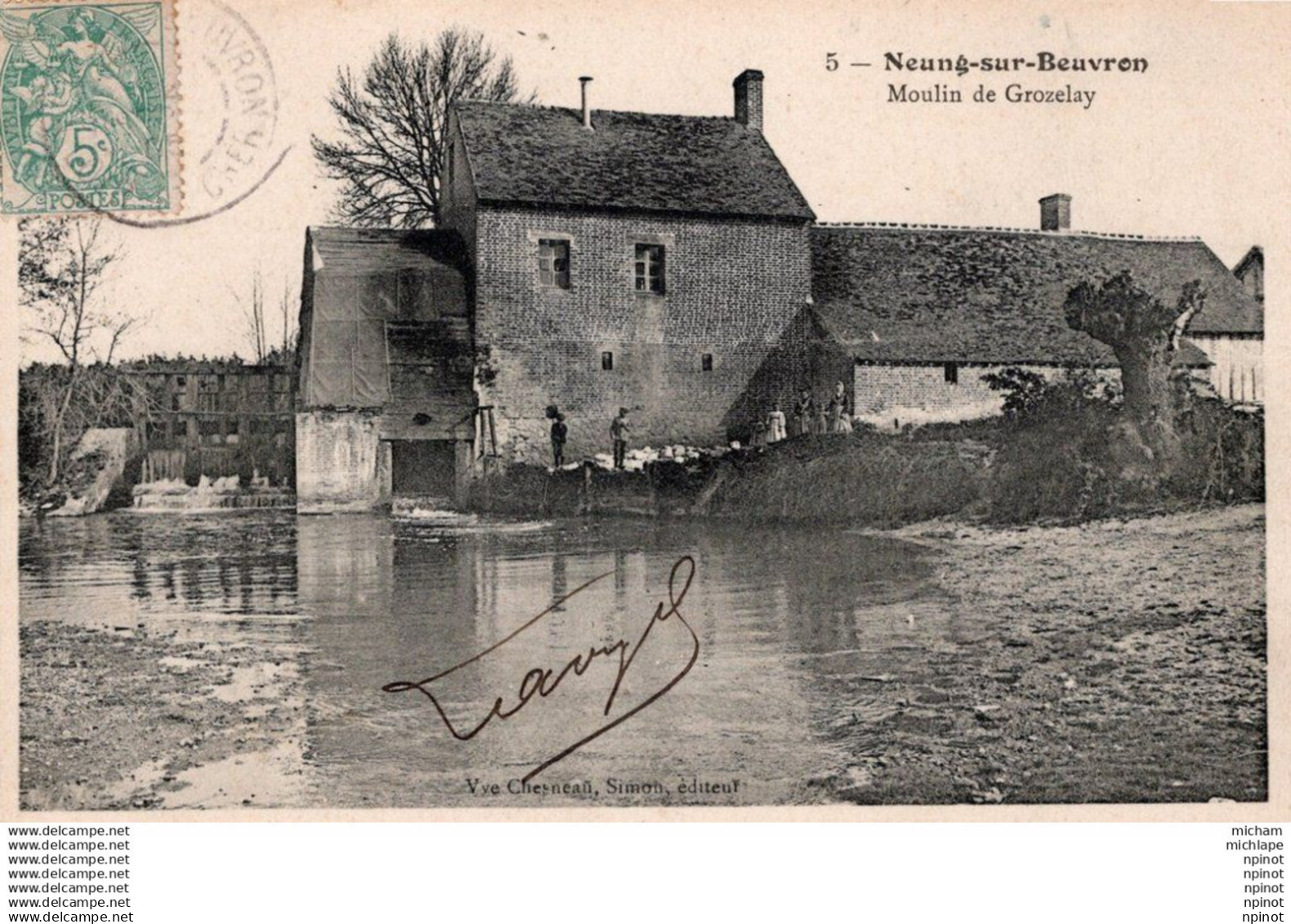 C P A   41 -  NEUNG - SUR- BEUVRON  - moulin de grozelay