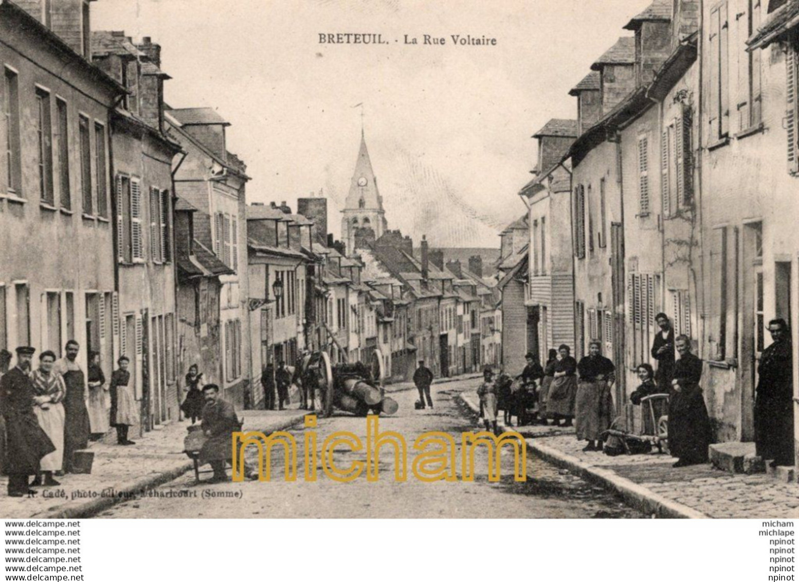 C P A  60  -   BRETEUIL  -  la rue voltaire