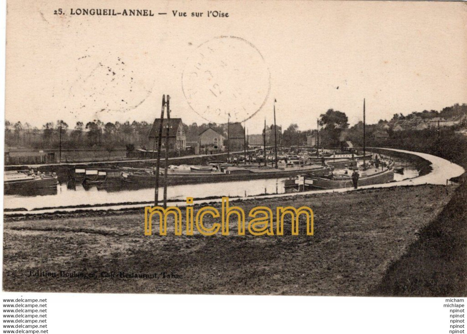 C P A  60  -    LONGUEIL  -  ANNEL - vue sur l'oise