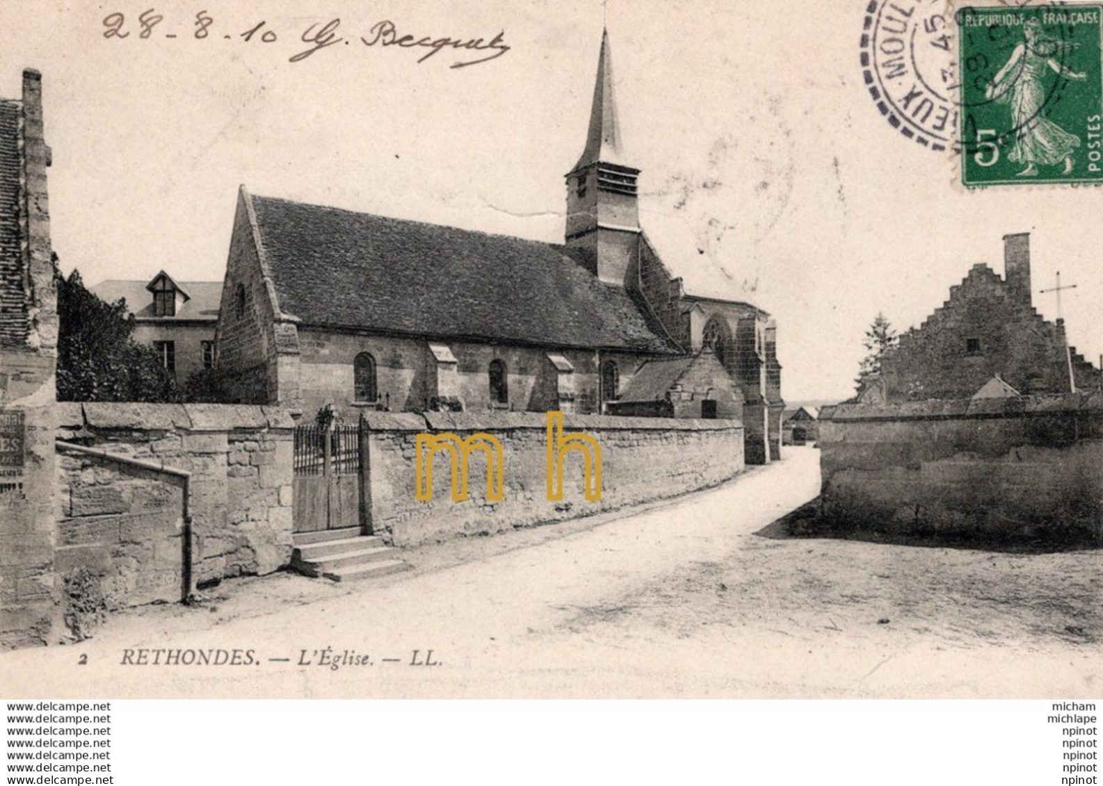 C P A  60  - RETHONDES  -   l'église