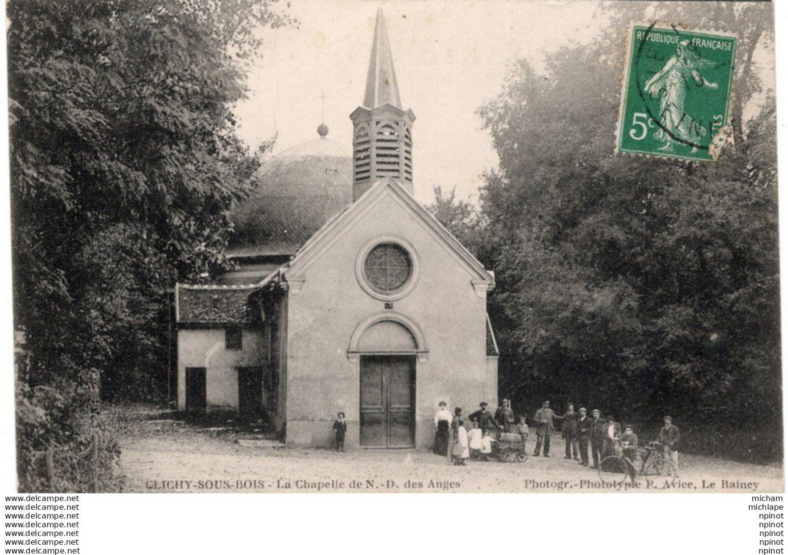 C P A - 93 -  CLICHY SOUS BOIS -  la chapelle de notre dame des anges -