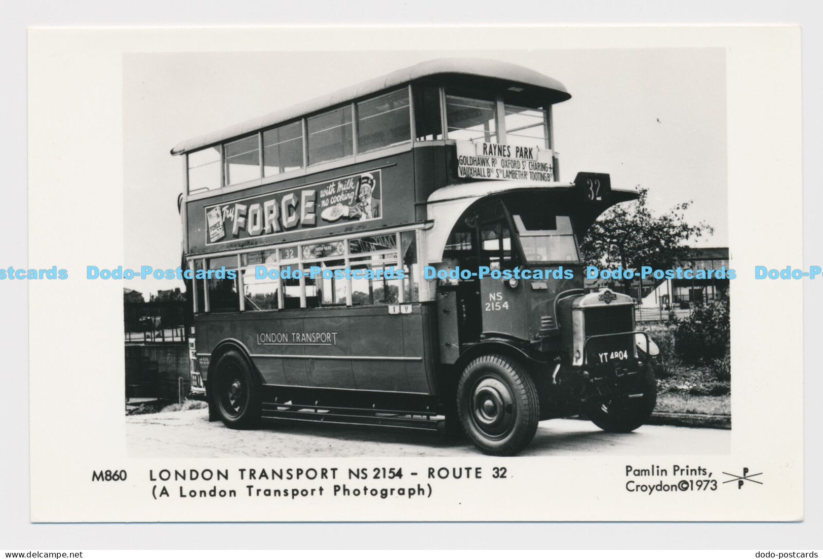 C002516 M860. London Transport NS2154. Route 32. London Transport Photograph. Pa