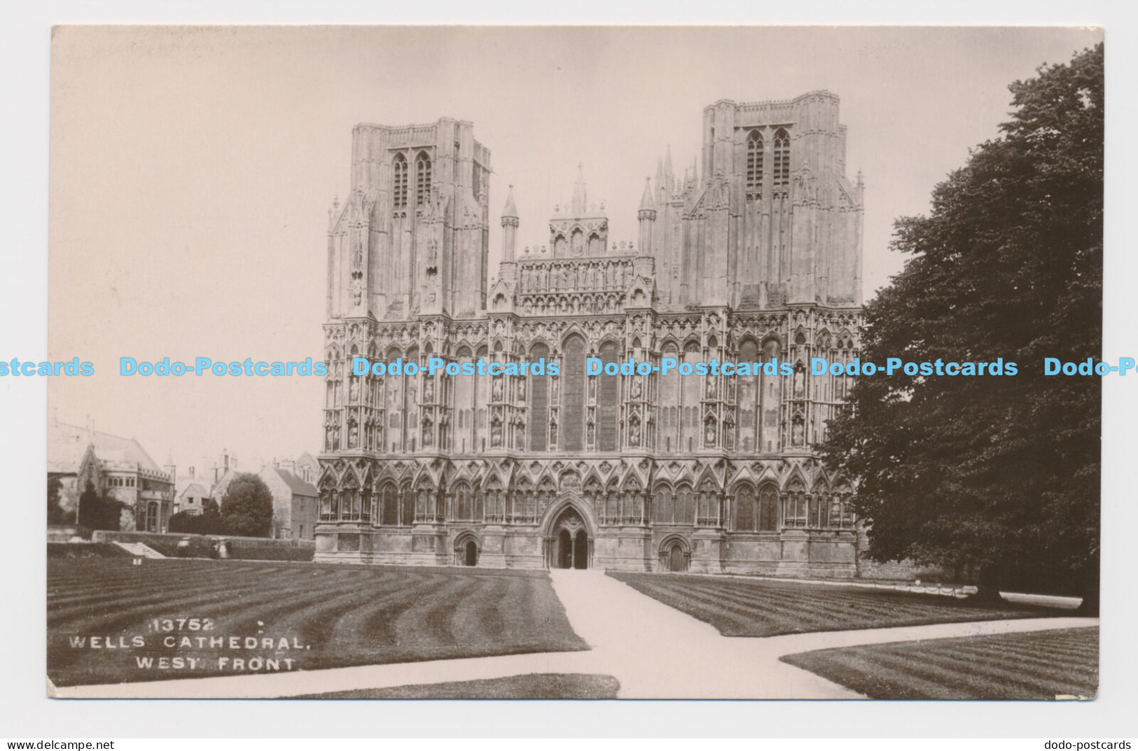 C012222 13752. Wells Cathedral. West Front. Dowman Woodhams. Wells No. 20