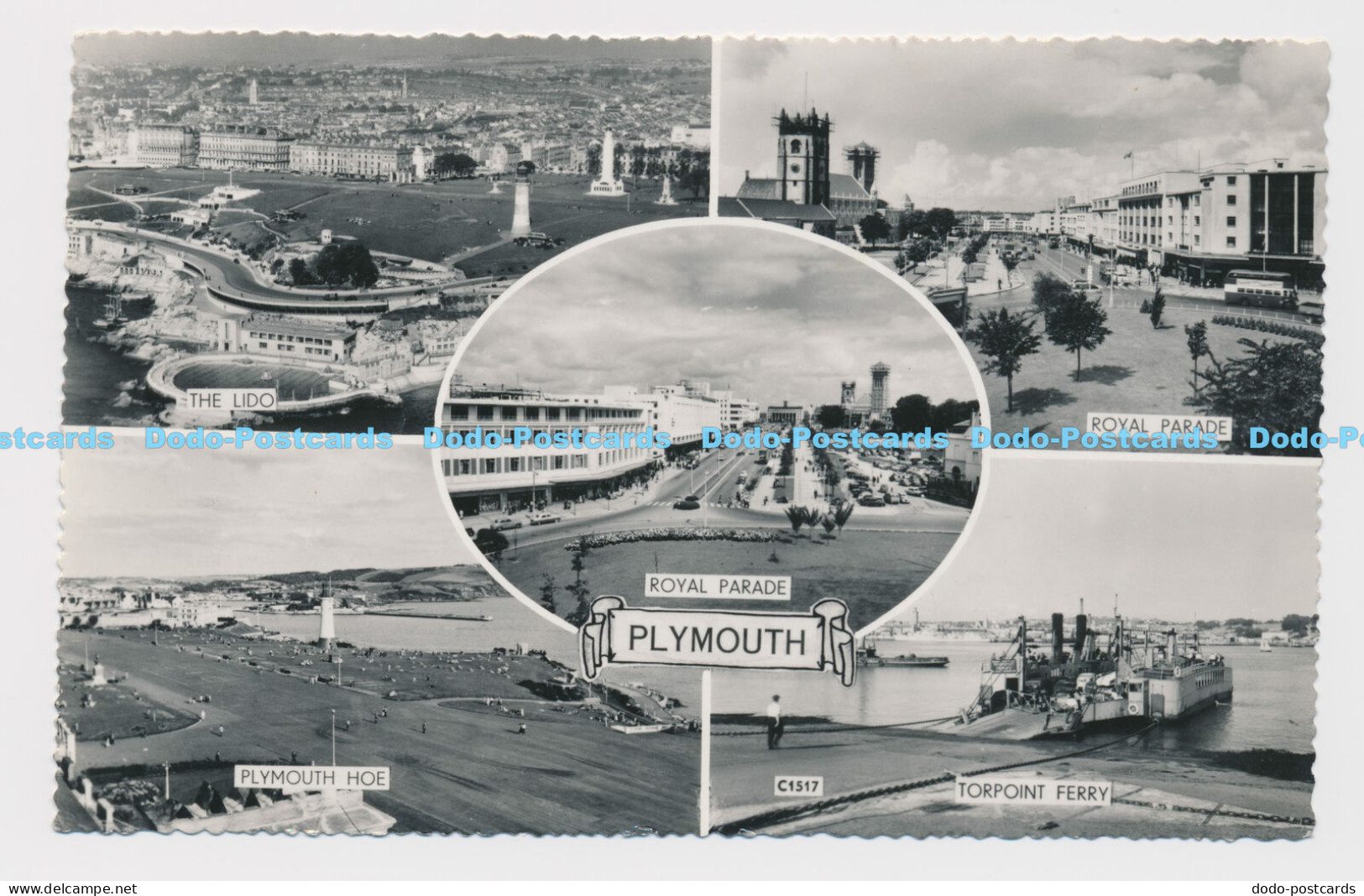 C014212 Plymouth. Royal Parade. Plymouth Hoe. Torpoint Ferry. Louis F. Paul. RP.