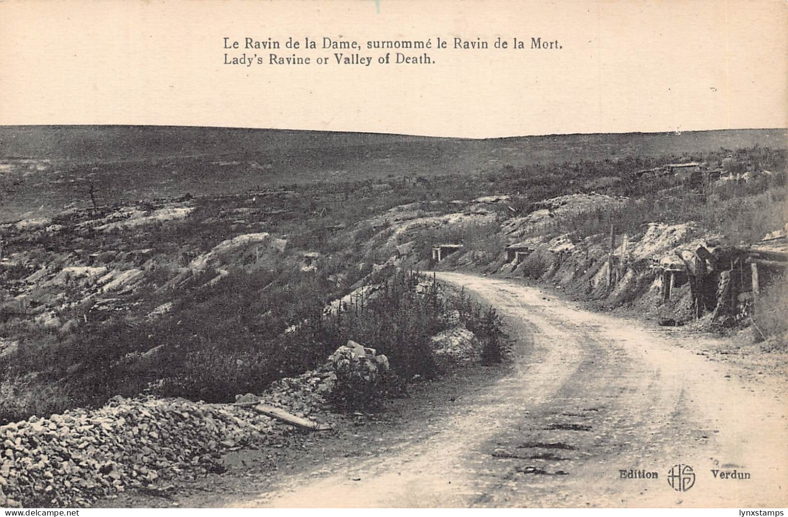 C030 France, Lady's Ravine or Valley of Death vintage postcard