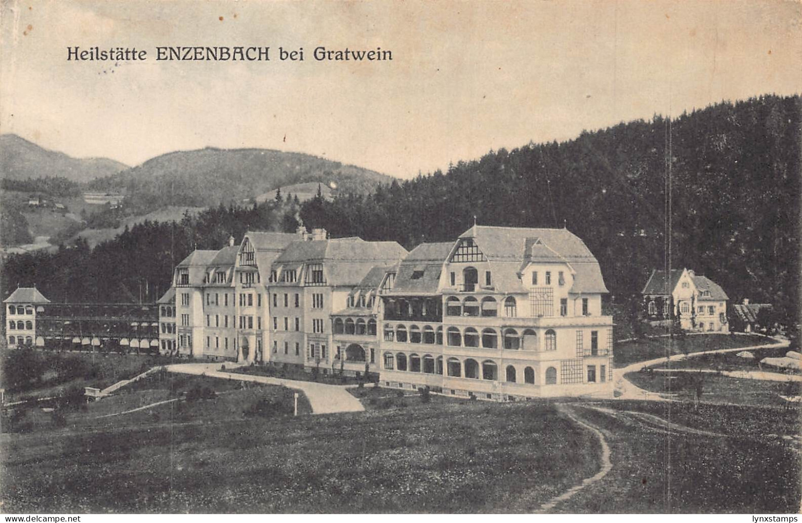C038 Austria, Heilstaette Enzenbach bei Gratwein 1922 vintage postcard