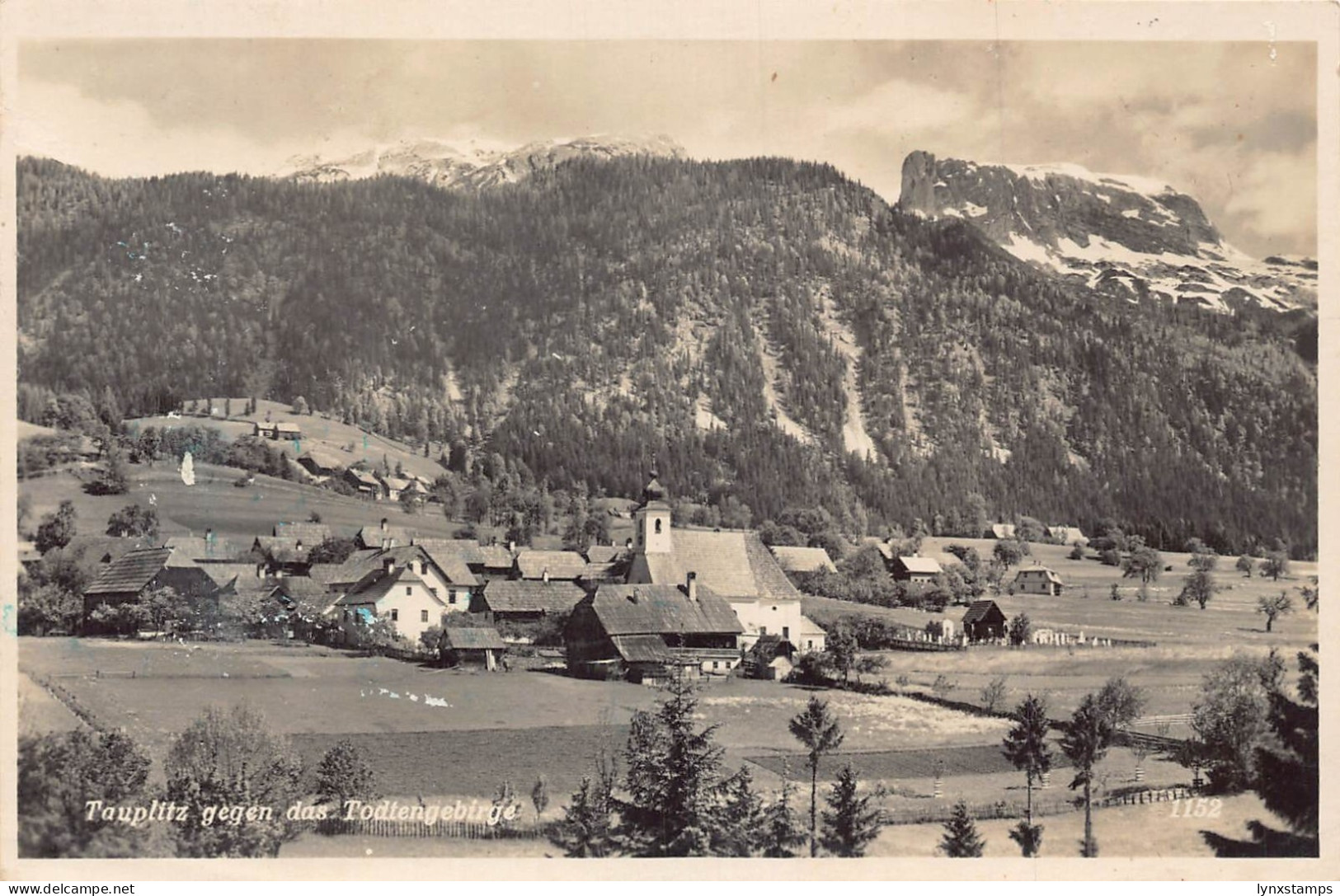 C039 Austria, Tauplitz gegen das.  Todtengebirge 1930 vintage postcard