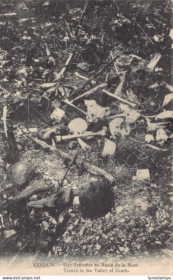 C062 France Verdun Trench in the Valley of Death vintage postcard