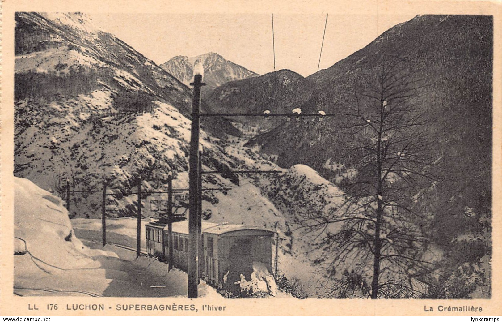 C071 France Luchon Superbagneres former vintage postcard