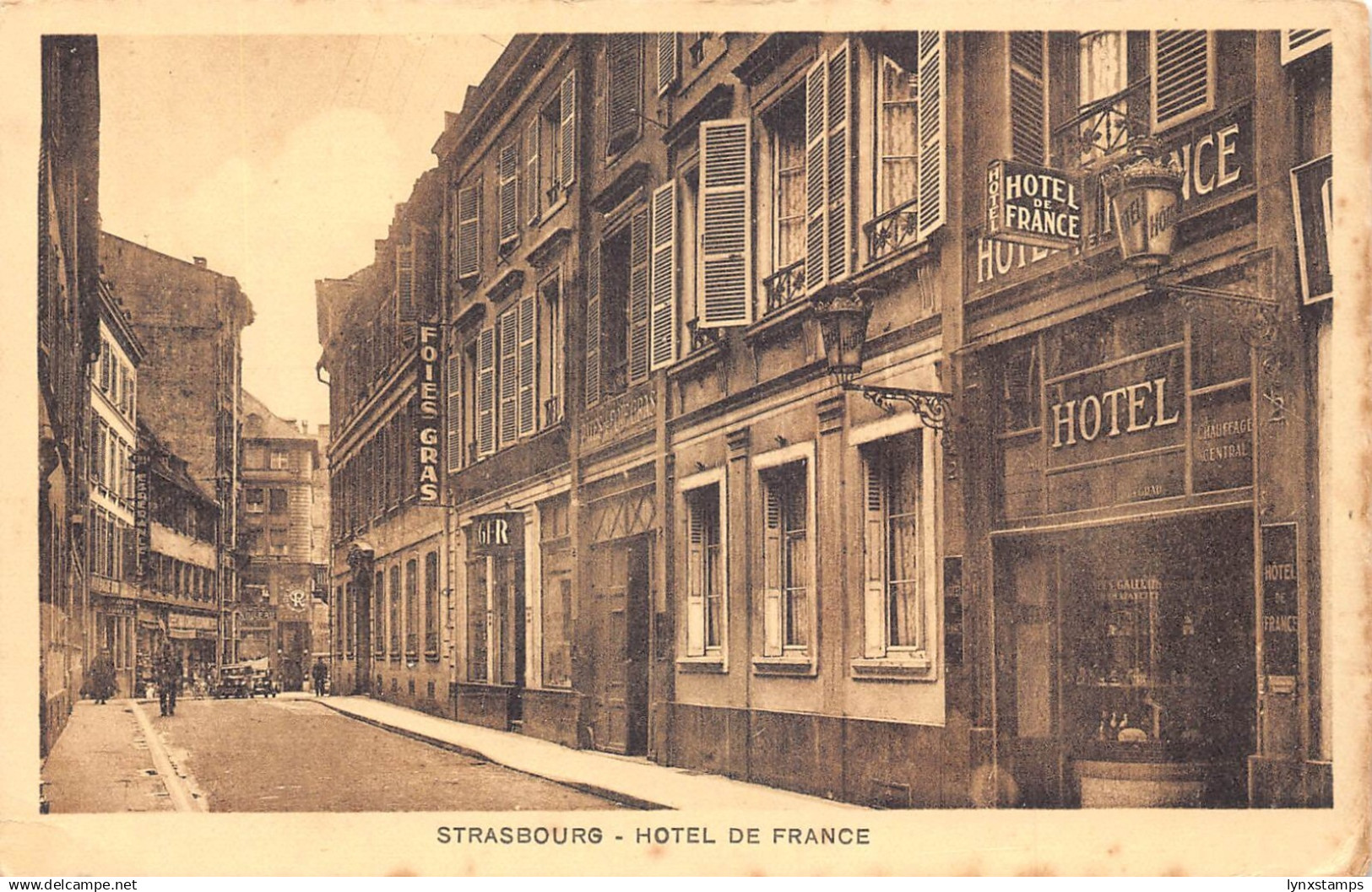 C100 France Strasbourg Hotel de France  vintage postcard