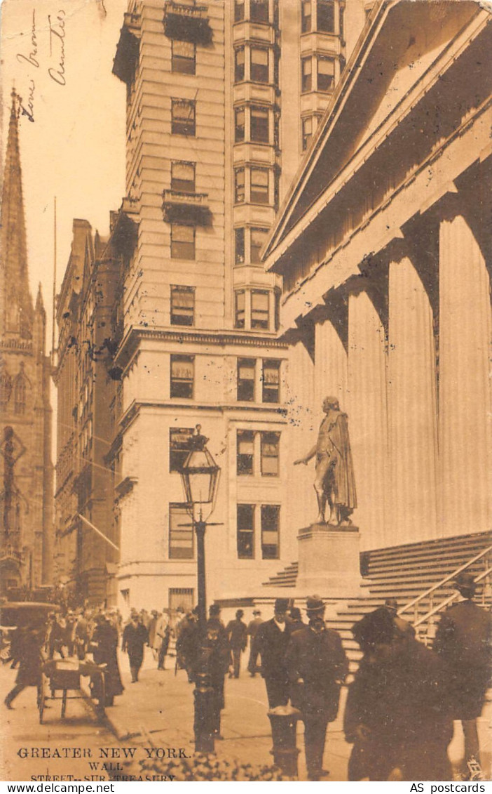 C114  New York  Wall Street 1905 vintage postcard