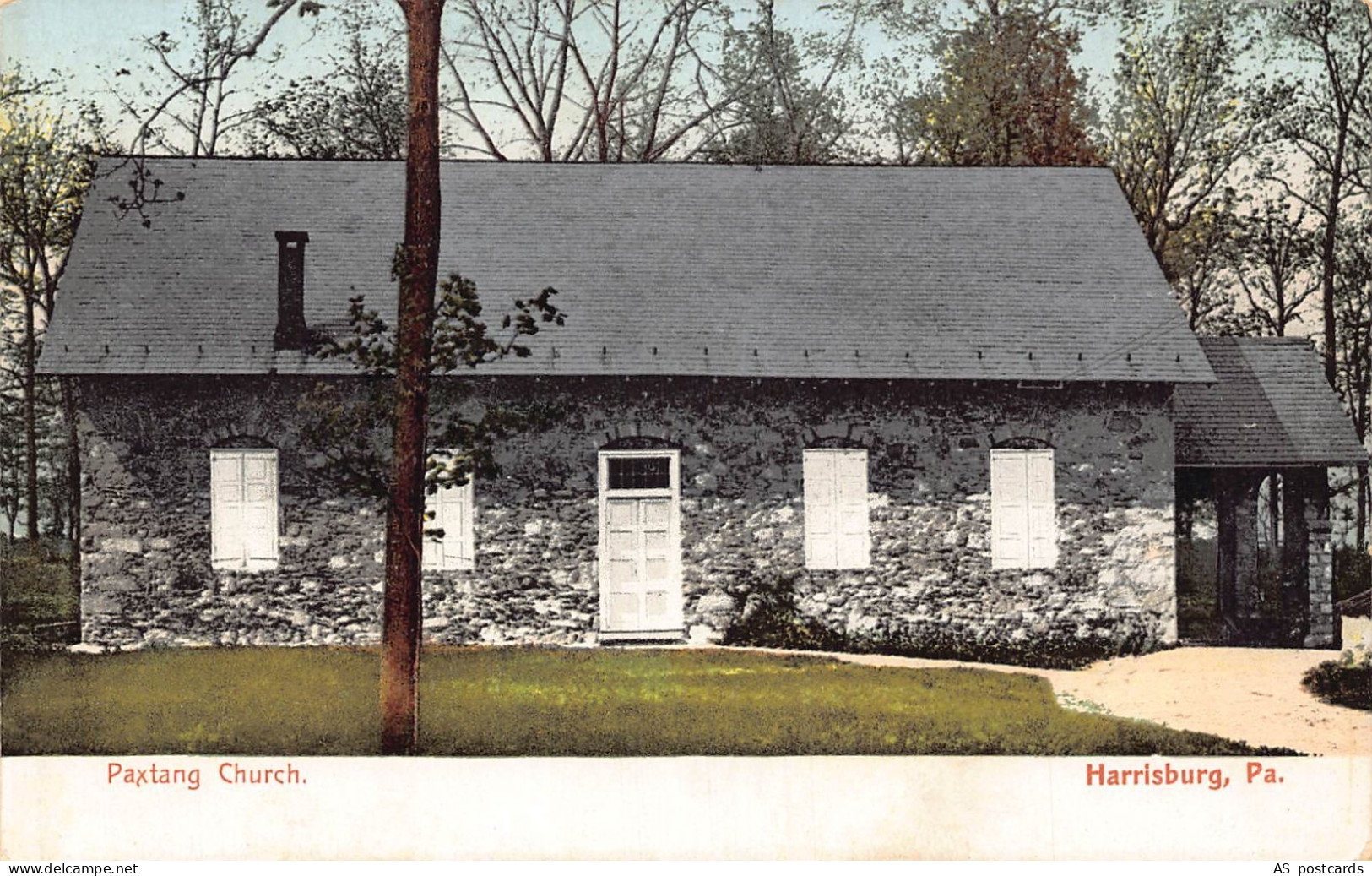 C158 Pennsylvania Harrisburg  Paxtang Church vintage postcard