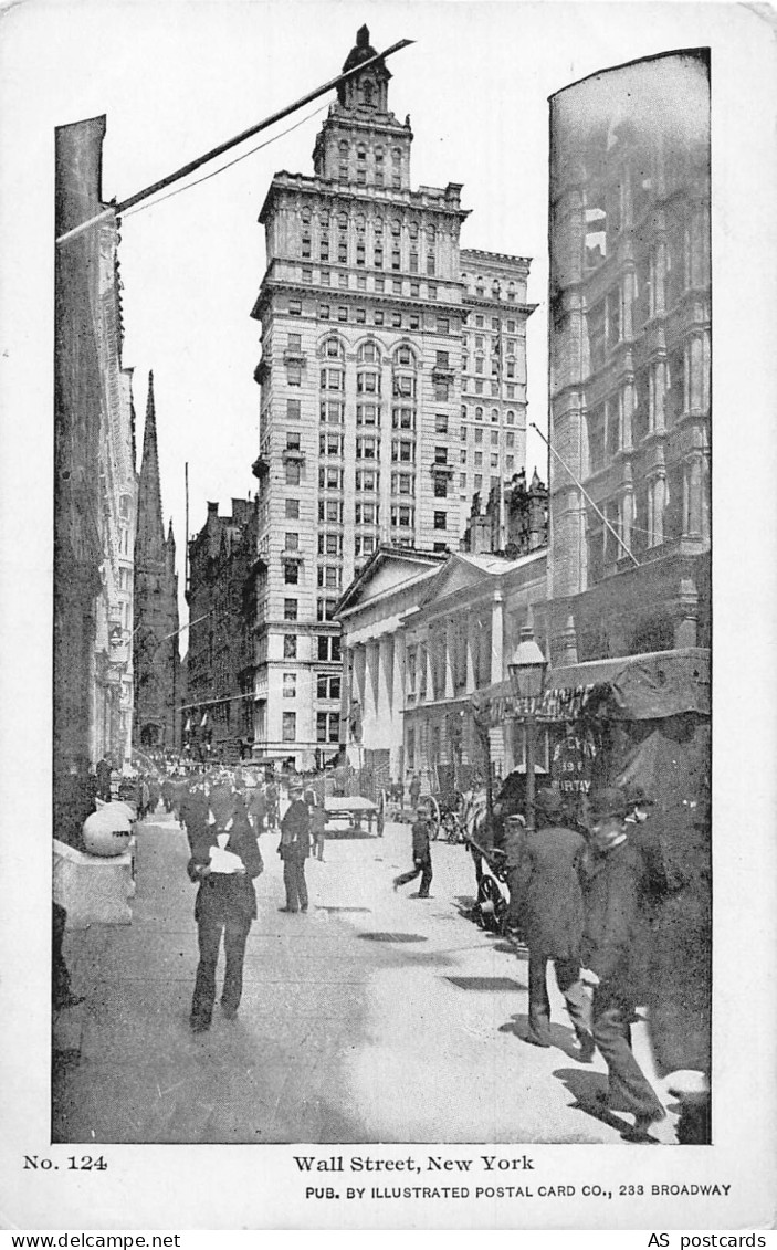 C162 New York Wall Street  vintage  postcard