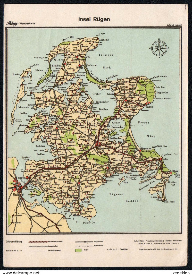 C1765 - Insel Rügen - Phönix Verlag Wanderkarte