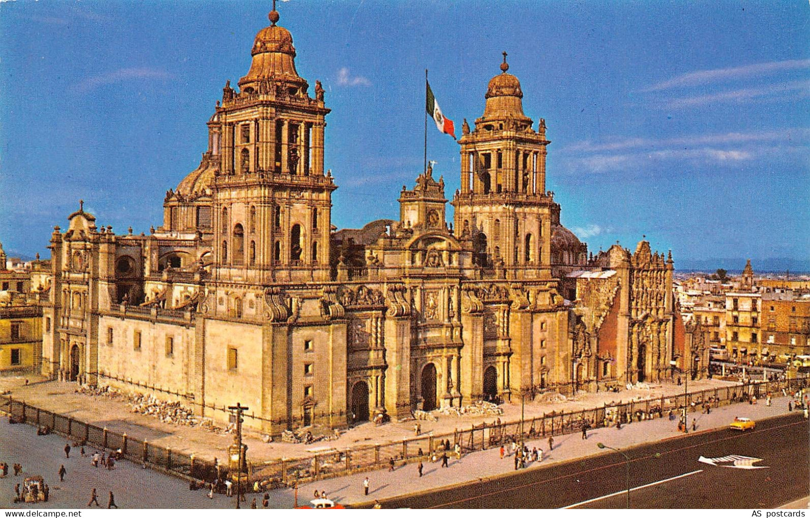 C233  Mexico Mexico City Cathedral  RPPC vintage  postcard