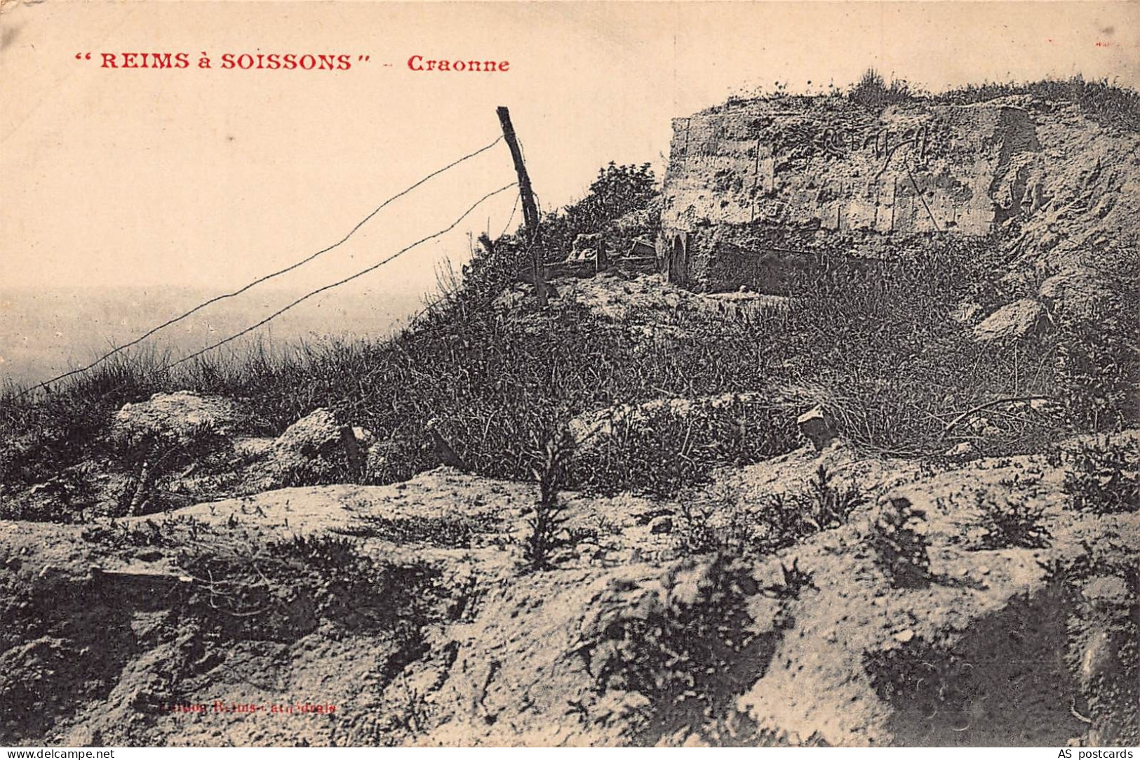 C238 France Reims a Soissons Craonne vintage postcard