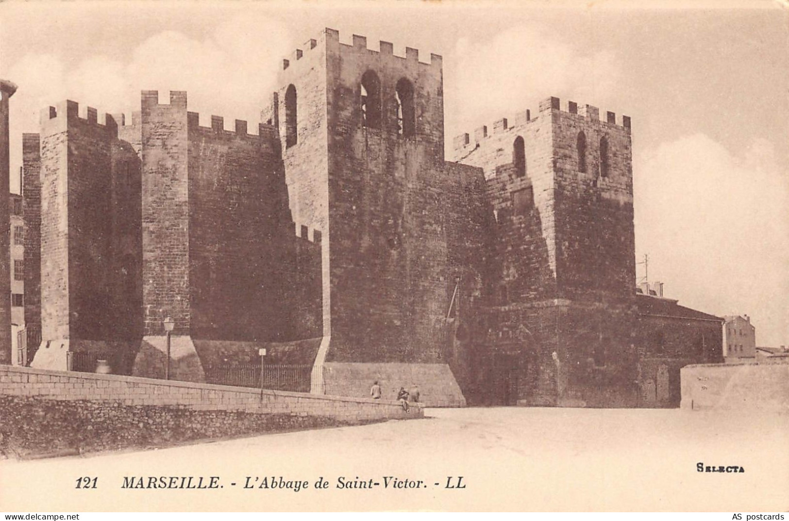 C279 France Marseille L'Abbaye de Saint Victor vintage postcard