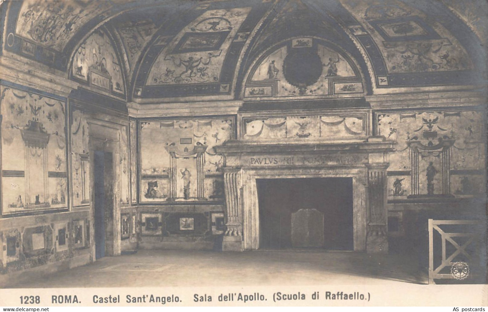 C285 Italy Roma Castel Sant'Angelo Sala dell Apollo   vintage postcard